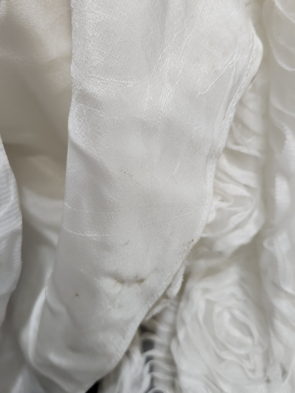 Adrianna Papell White Strapless Rosette Ball Gown with Jeweled Belt - Picture 7 of 10